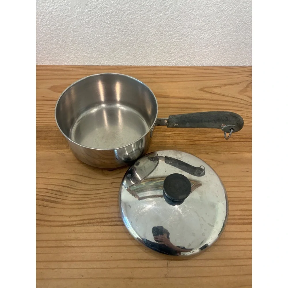 Revere Ware 1801 2 Quart Qt Copper Clad Sauce Pan Pot w/ Lid
